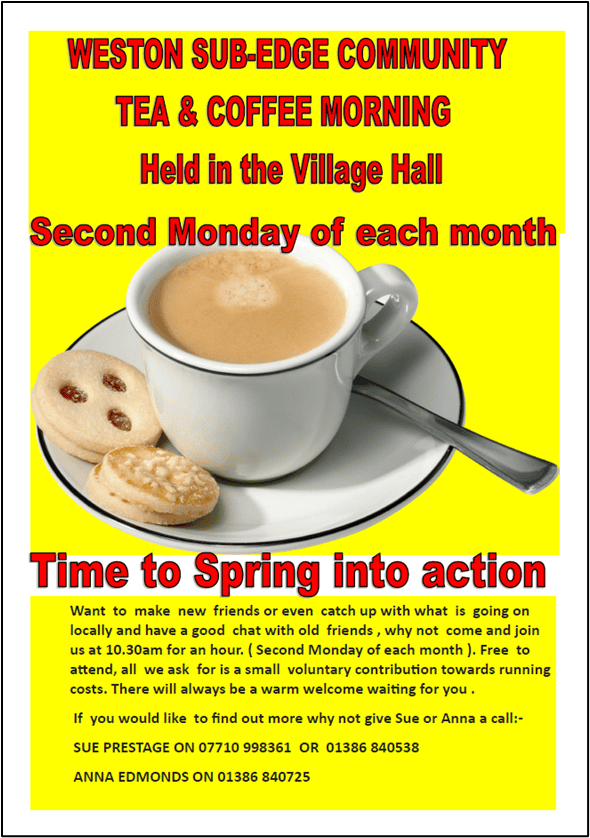 WSE Tea & Coffee Morning poster