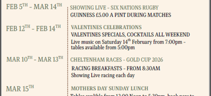 Events at the Village 2026